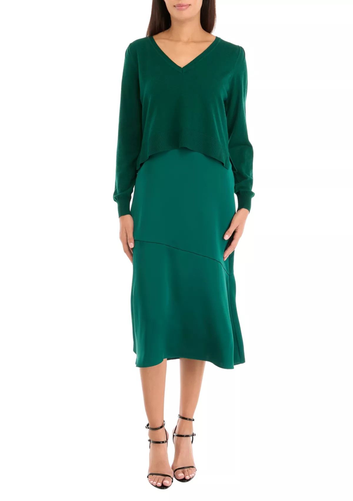 Women's Sweater Satin Dress | Belk