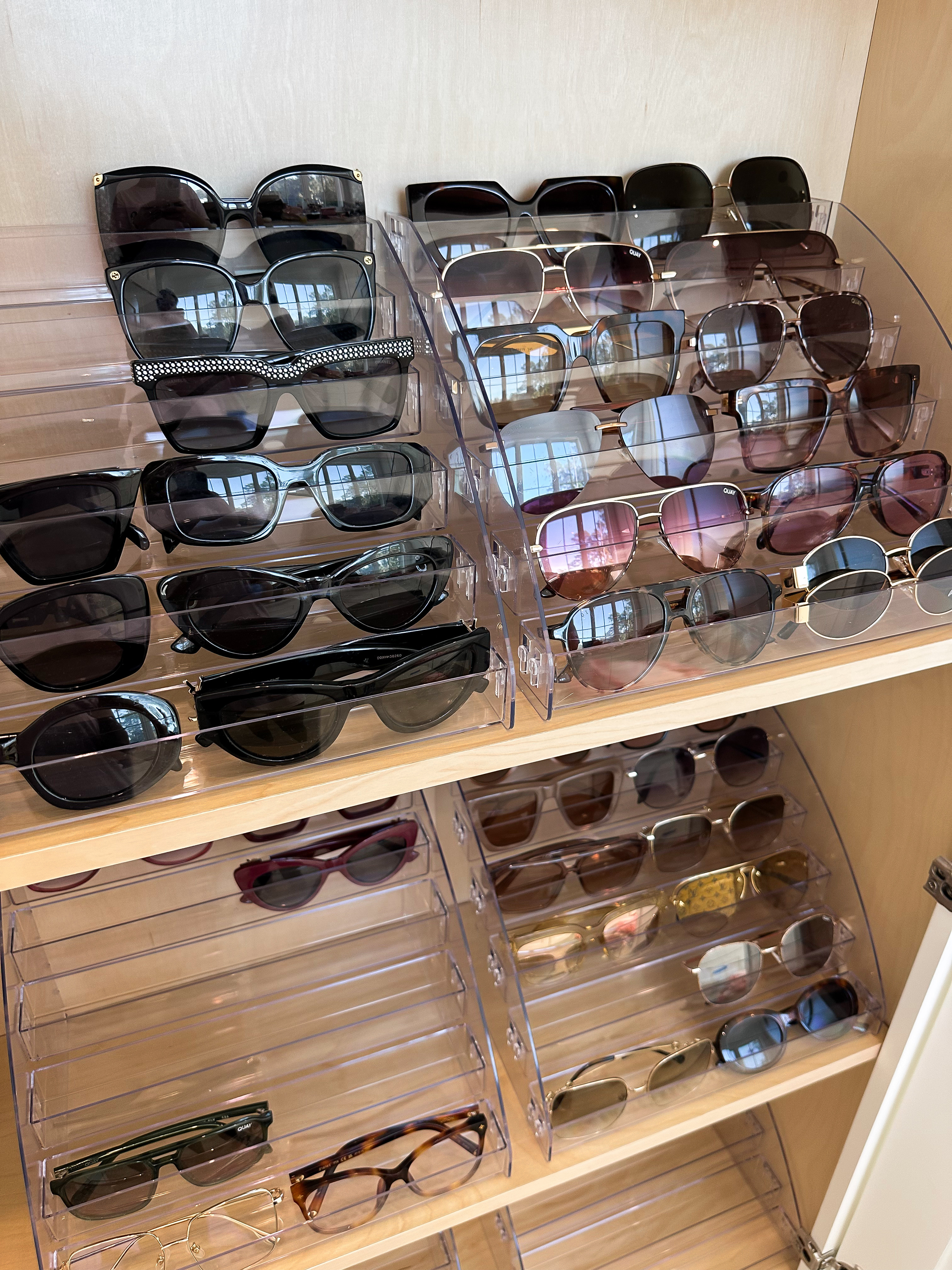 Stacked sunglass display storage! 

 #LTKootd #LTKHome