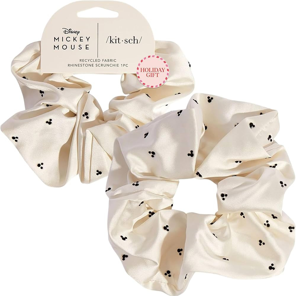 Kitsch & Mickey/Minnie Fabric Rhinestone Scrunchies for Girls and Women, Hair Scrunchies for All ... | Amazon (US)