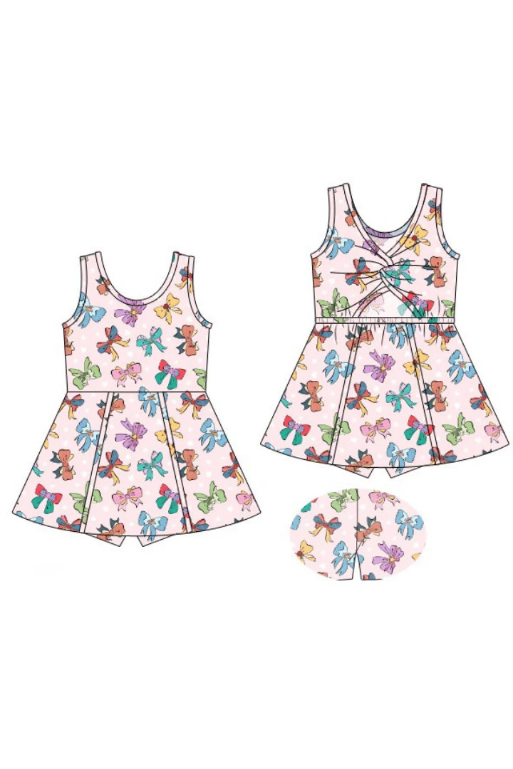 Pre-Order Princess Bow Swing Skort Dress | The Smocked Flamingo