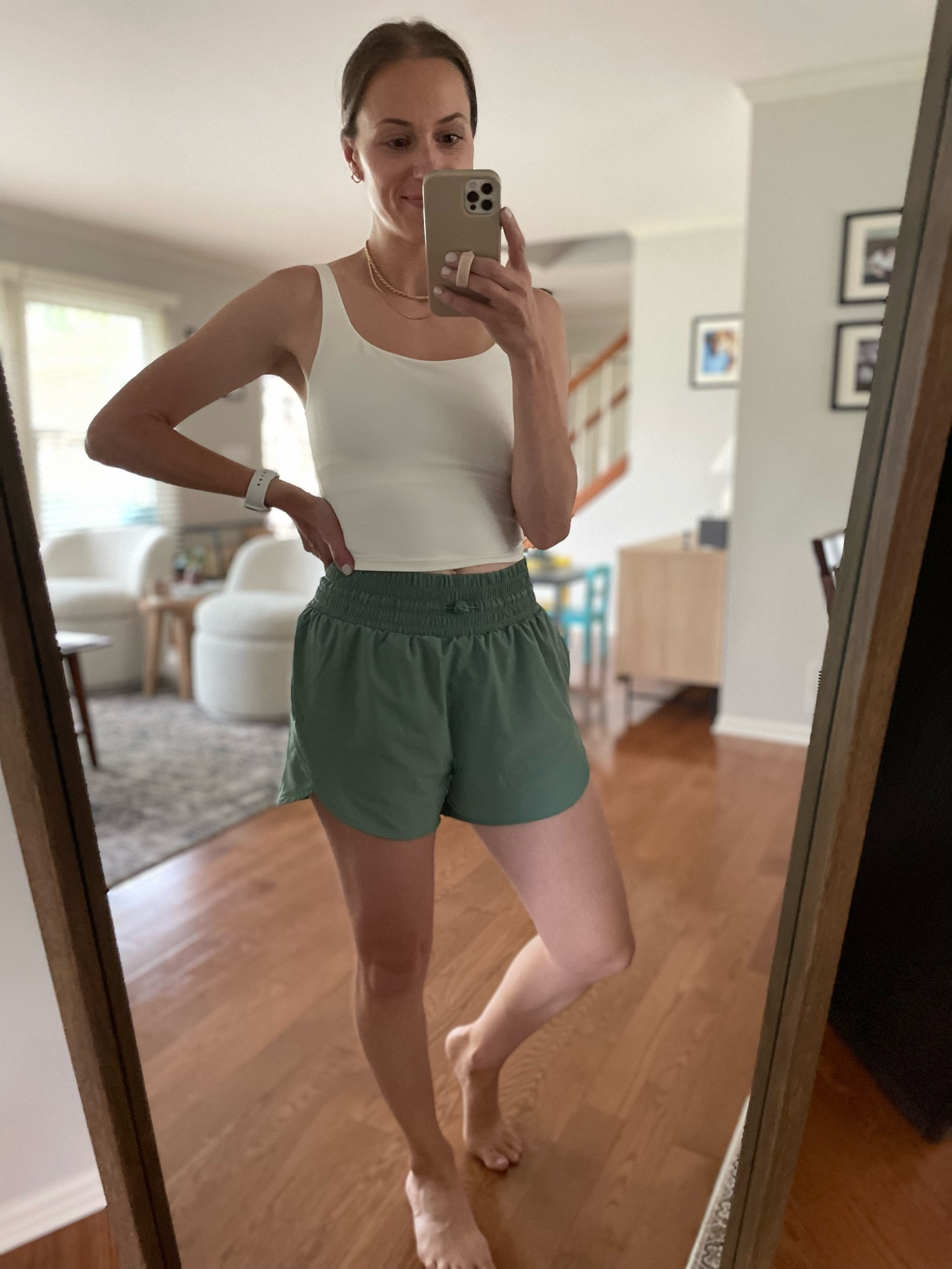 OOTD 6.18 I grabbed another my favorite active shorts from target in this pretty green color! Paired it with my favorite active tank from Old Navy for this winning combo 👌🏻

#LTKFitness #LTKFindsUnder50 #LTKActive