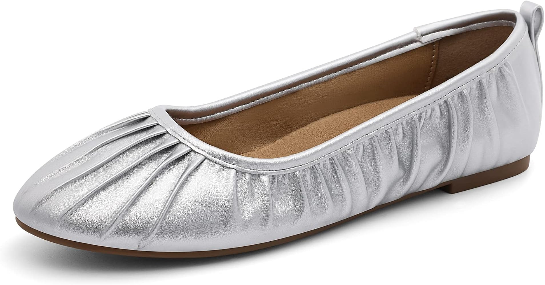 DREAM PAIRS Womens Ballet Flats Women’s Dressy Work Cute Pleated Classic Round Toe Slip On Flat... | Amazon (US)