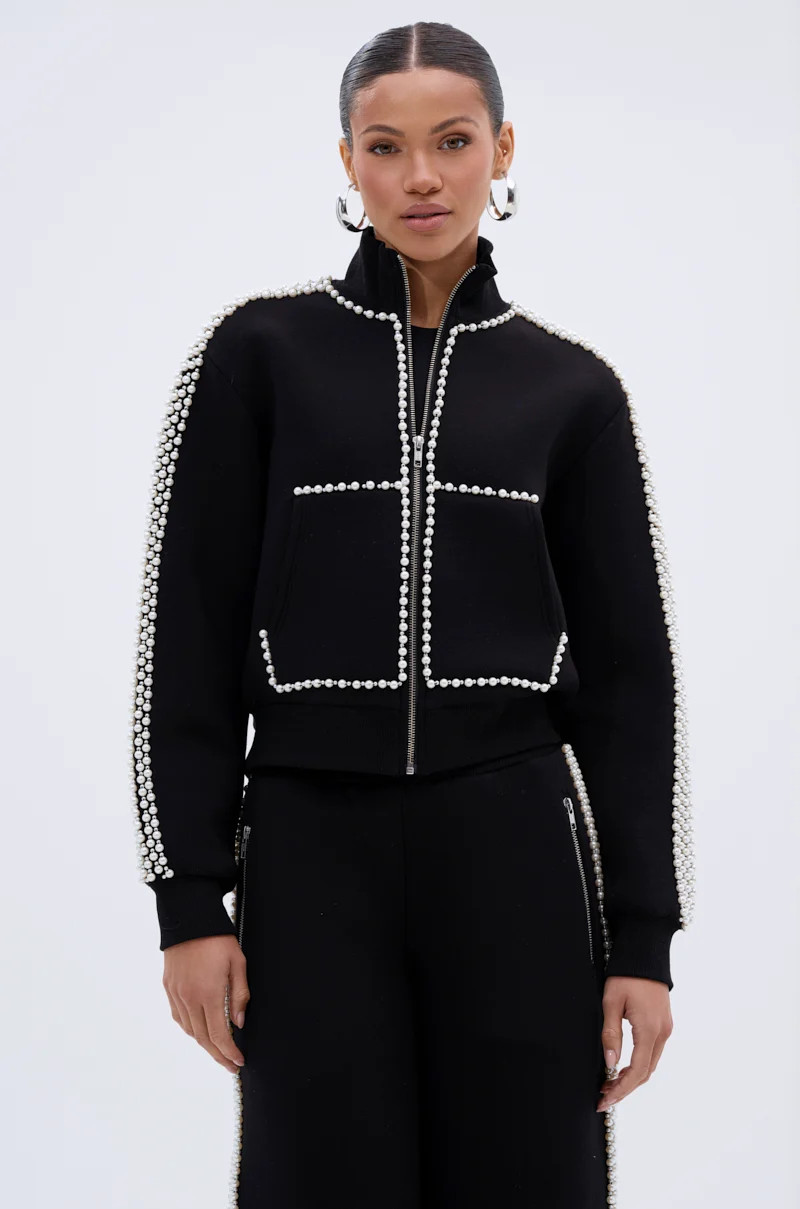 AKIRA Pearl Girl Zip Up Sweatshirt | Black | Size XL | AKIRA