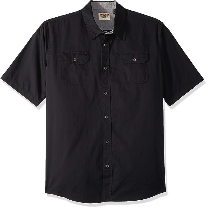 Wrangler Authentics Men's Short Sleeve Classic Woven Shirt | Amazon (US)