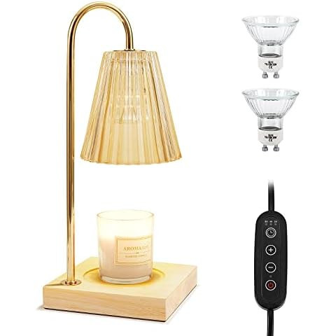 luzdiosa Candle Warmer Lamp with 2 Bulbs Compatible with Jar Candles Vintage Electric Dimmable Ca... | Amazon (US)