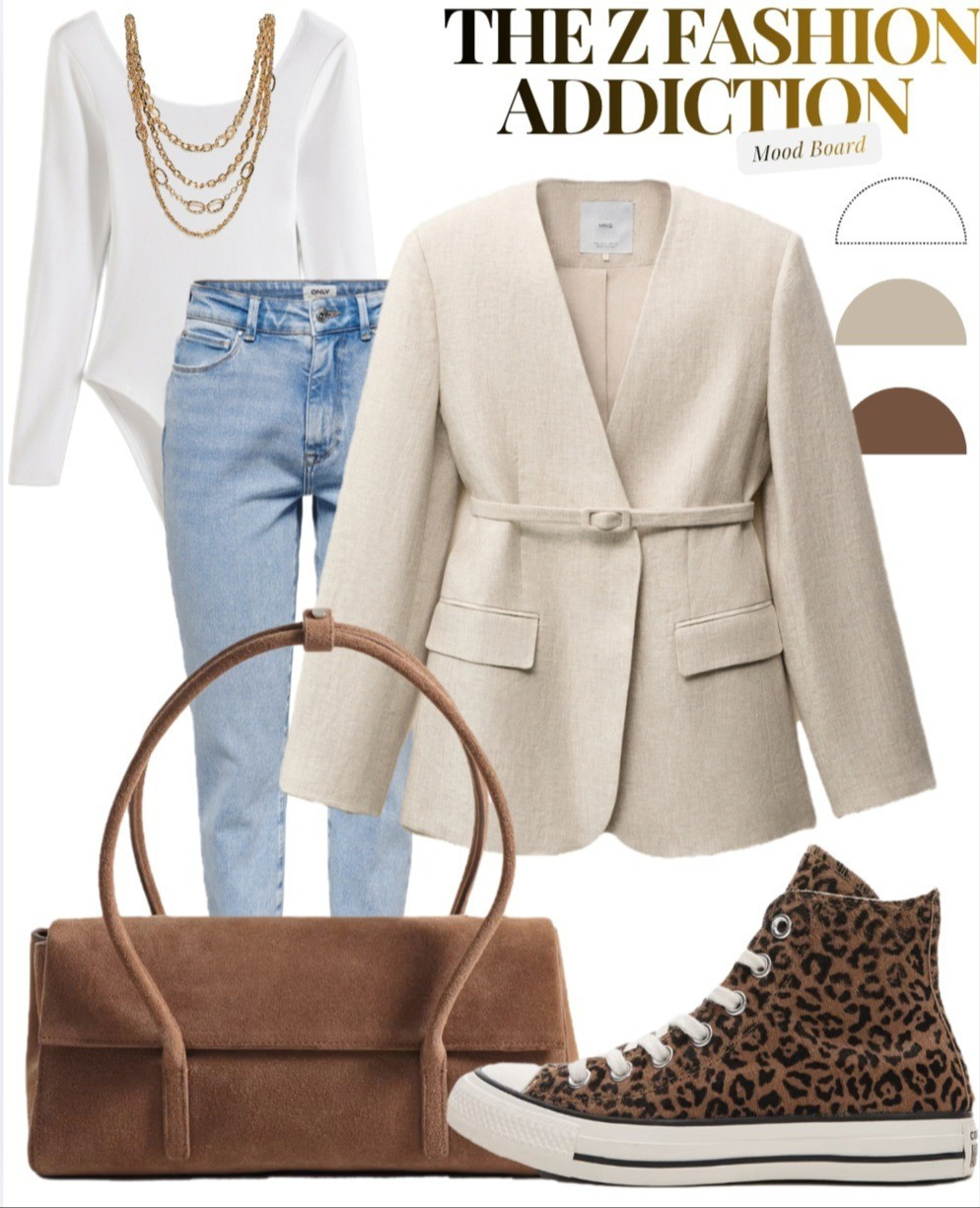 How to style converse shoes.Blazer styling inspiration how to style brown leopard white bodysuit mango outfit asos workwear fashion style inspo

#LTKsale #LTKbag #LTKshoes
