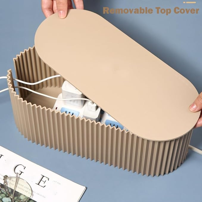 Cable Management Box with 10 Cable Ties Cable Organizer Box Large Cord Organizer for Power Strips... | Amazon (US)