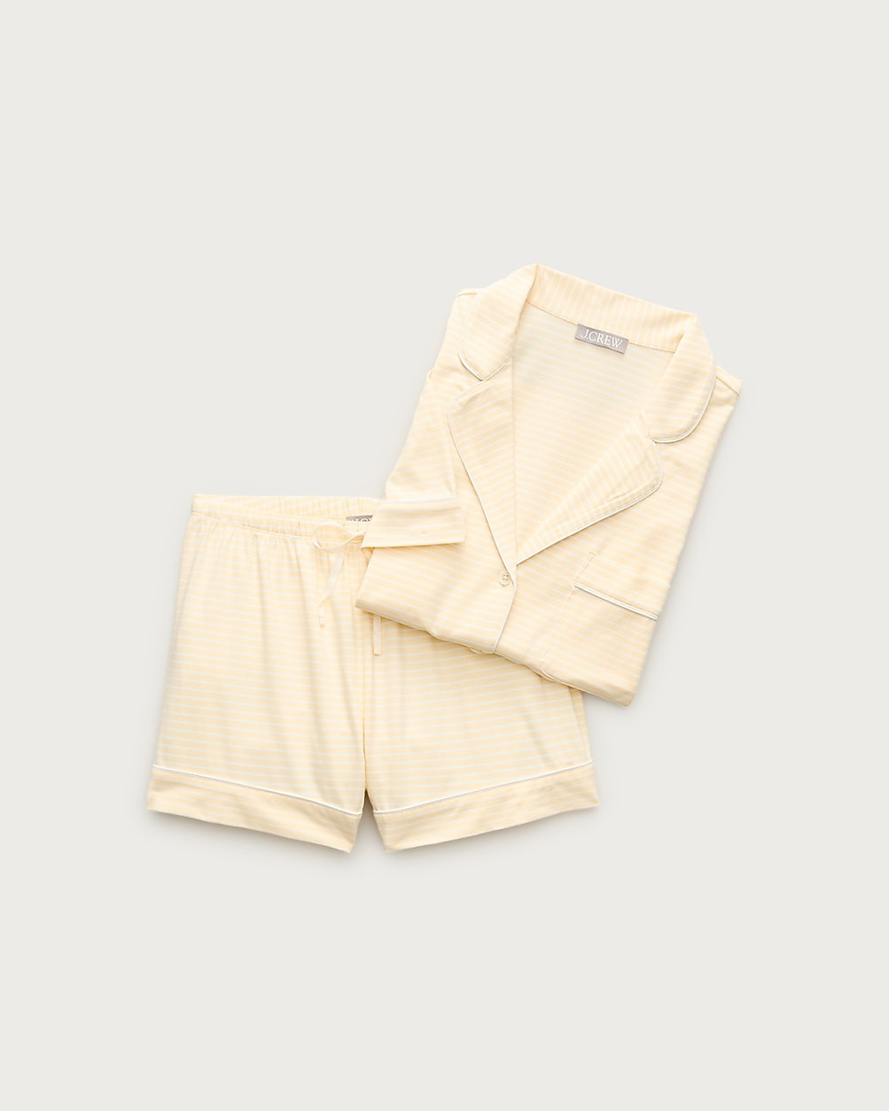 Short-sleeve pajama short set in stripe dreamy cotton blend | J. Crew US