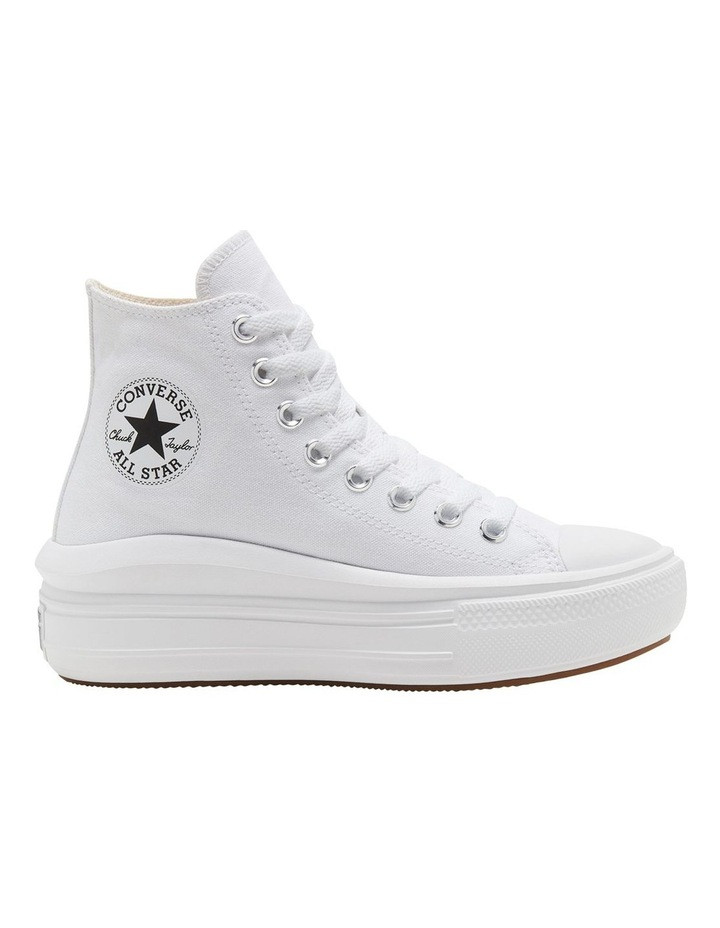 Converse Chuck Taylor All Star Move White/Natural Platform Sneaker White 9 | Myer