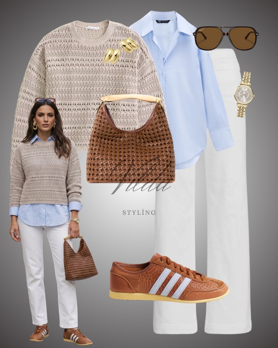 Effortless seasonal style 🤍

Layering a soft knit sweater over a classic blue shirt with white trousers for a clean and timeless look. Finished with brown sneakers, a woven bag and gold accessories for an elevated casual outfit.
Perfect for everyday style, casual chic outfits and transitional season looks.
#casualchic #everydayoutfit #minimalstyle #layeringstyle #neutraloutfit #capsulewardrobe 

#LTKUK #LTKspringtrends #LTKSeasonal