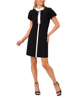 Women's Tie Front Puff Sleeve Dress | Macy's