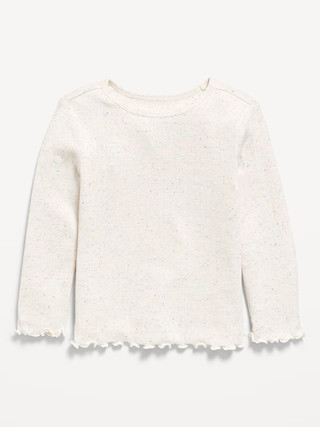 Long-Sleeve Pointelle-Knit T-Shirt for Toddler Girls | Old Navy (US)