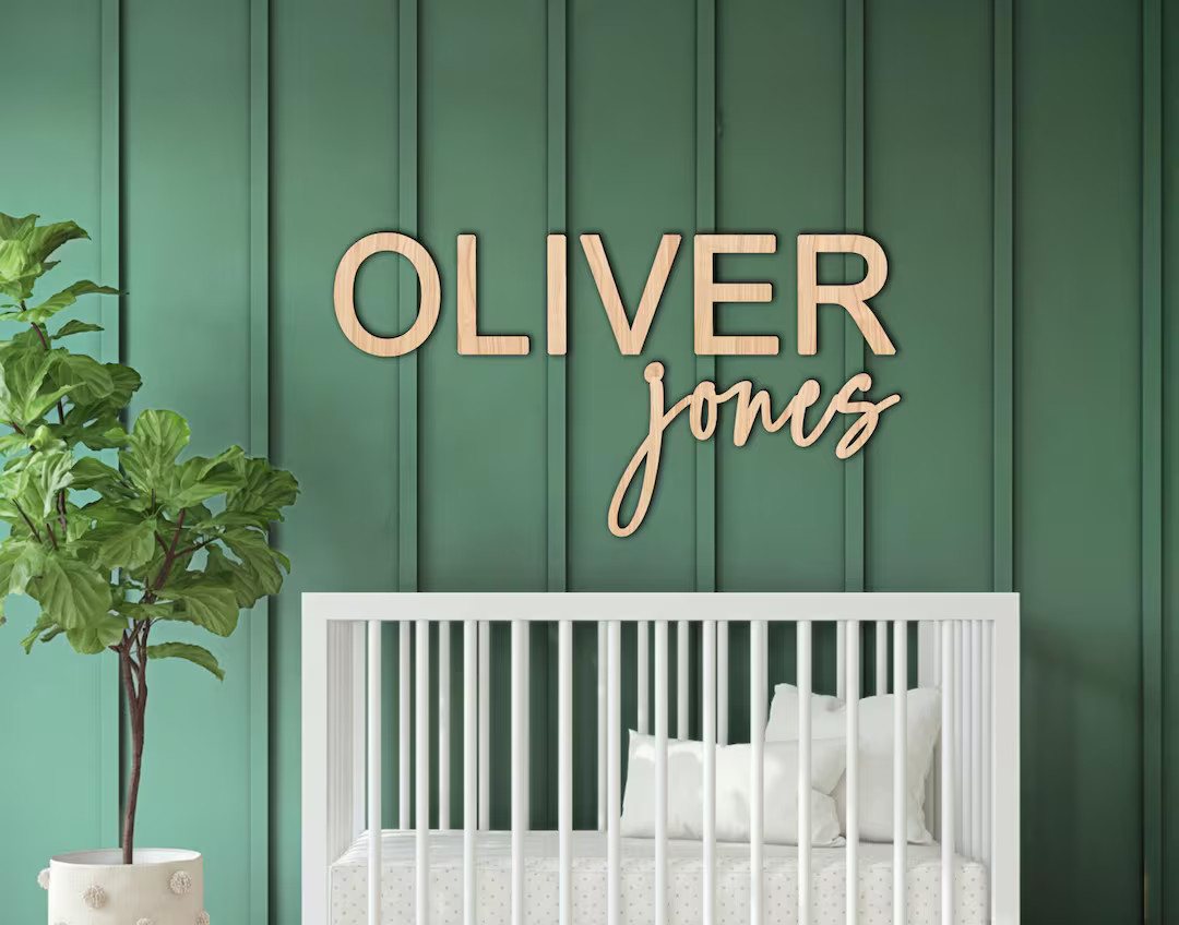 Custom Wood Nursery Name Sign, Custom Nursery Sign, Wooden Name Sign, Wood Sign, Wood Decor, Nurs... | Etsy (US)