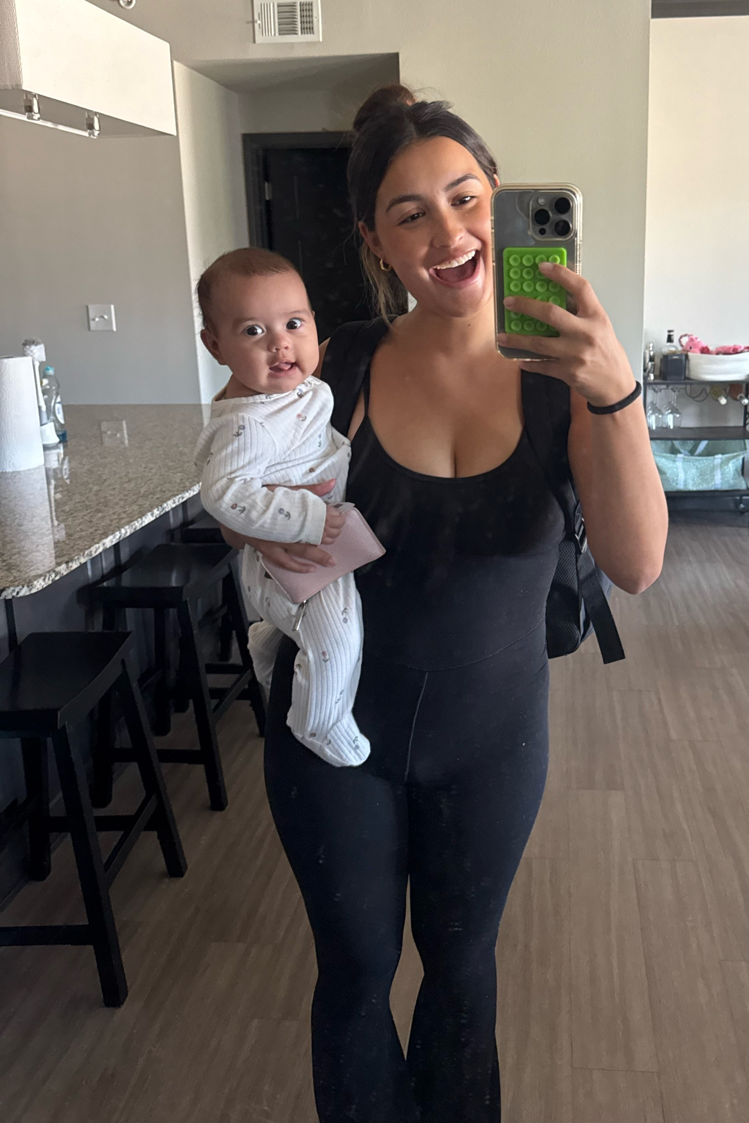 Little errand buddy!  I looove this jumpsuit, can’t find the original so I’ll link another! 