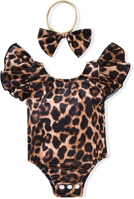 Toddler Girl Baby Ruffles Mermaid Fish Scale Swimsuit One Piece Swimwear Bathing Sunsuit | Amazon (US)