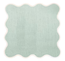 Linen Scalloped Square | Sage Green | Fenwick Fields, LLC