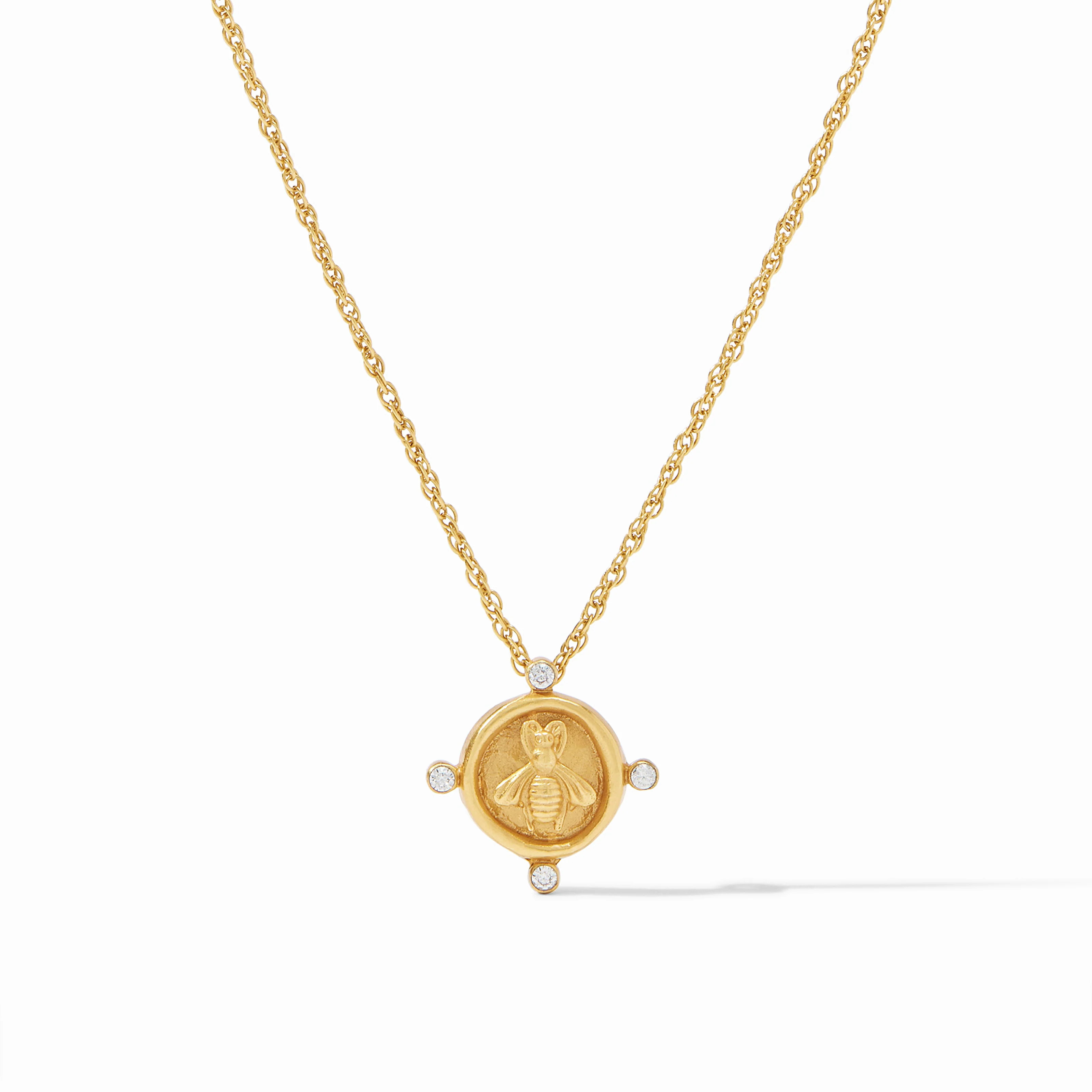 Bee Cameo Solitaire Necklace | Julie Vos
