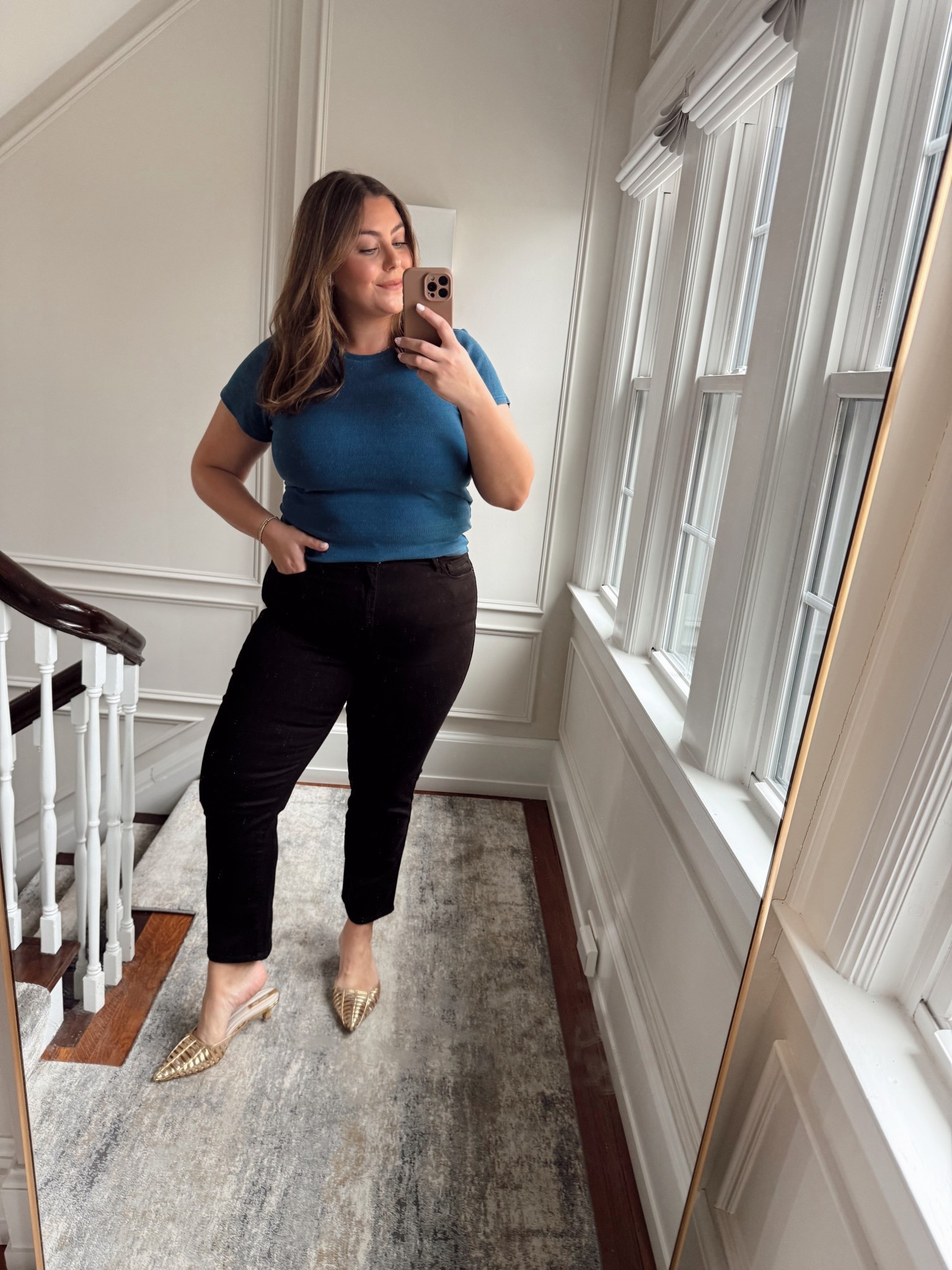 Wearing size 18 in black jeans, 2XL in T-shirt. Use CARALYN15 at Good American. 

#LTKMidsize #LTKStyleTip