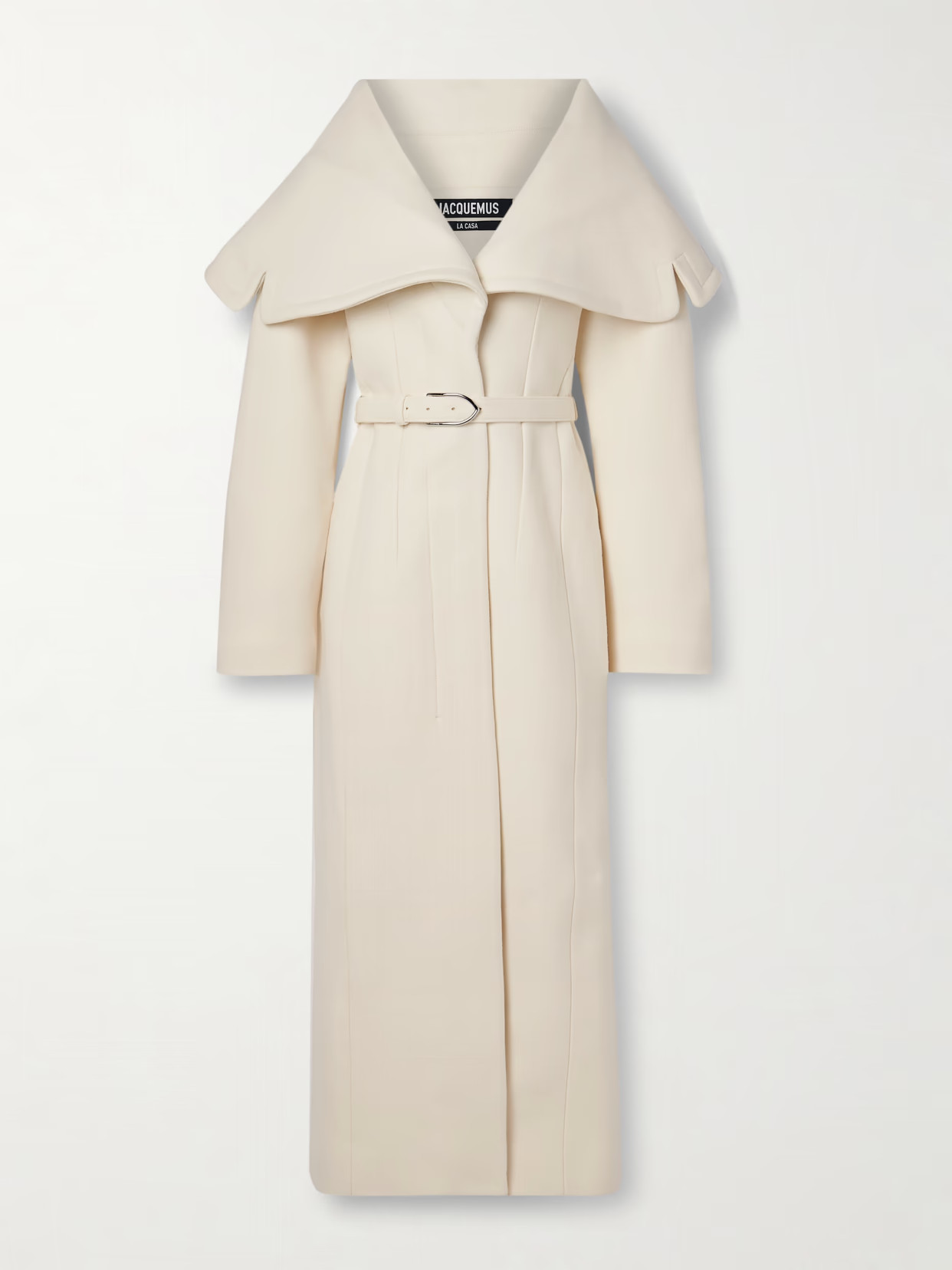 Jacquemus - Caruso Belted Wool-felt Coat - Cream | NET-A-PORTER (US)