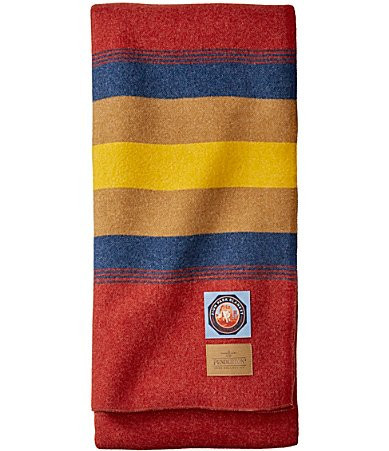 Pendleton National Park Zion Striped Wool Blanket - Red | Dillard's