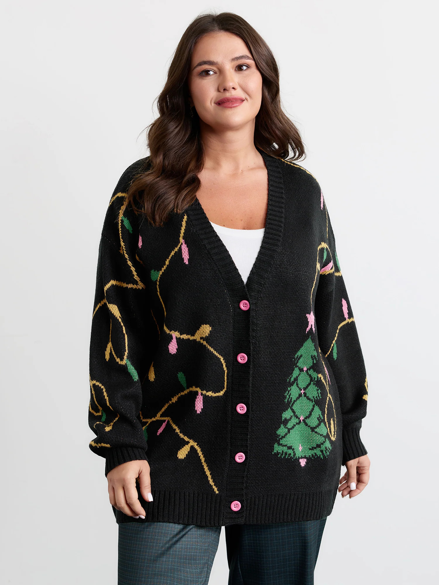 Merry Bright Button Knit Cardigan | Bloomchic