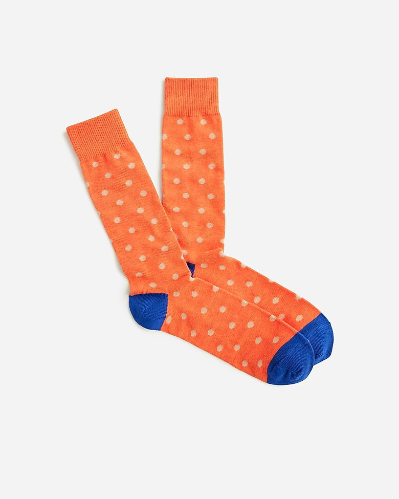Medium-dot cotton socks | J. Crew US