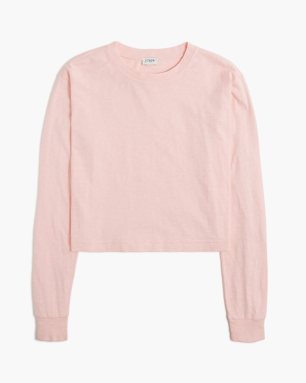 Long-sleeve cropped crewneck tee | J.Crew Factory
