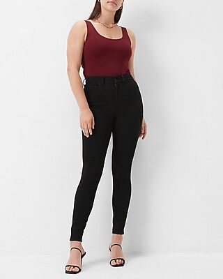 High Waisted Black Skinny Jeans, Women's Size:16 Petite | Express