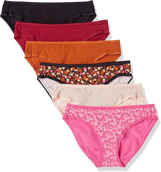 Amazon Essentials Women's Cotton Bikini Brief Underwear (Available in Plus Size), Multipacks | Amazon (US)