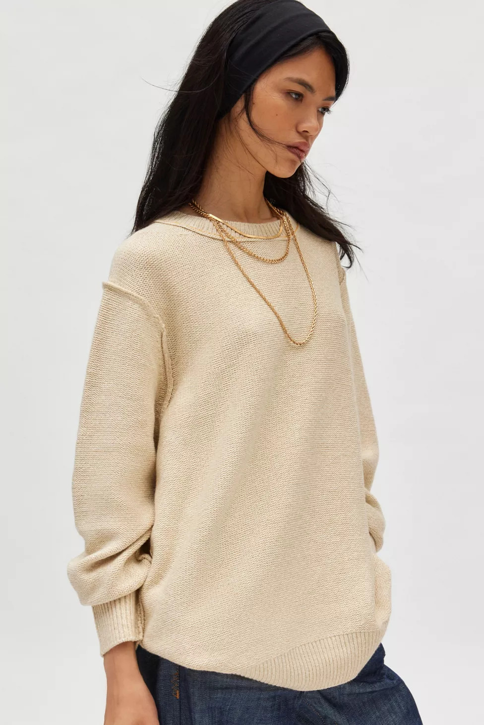 BDG Oaklyn Oversized Crew Neck Pullover Sweater | Urban Outfitters (US and RoW)