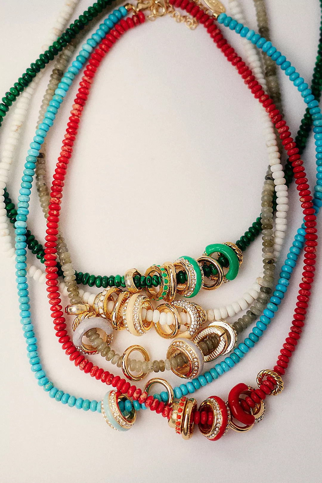 Linked Ring Beaded Necklace | Anthropologie (US)