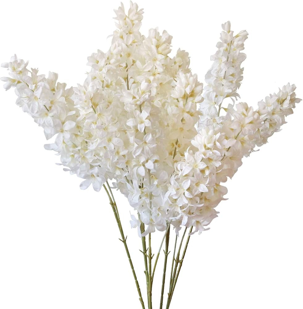 6pc Artificial Hyacinth Flowers Bouquet Silk Flowers Home Garden Fence Restaurant Banquet Hotel W... | Amazon (US)
