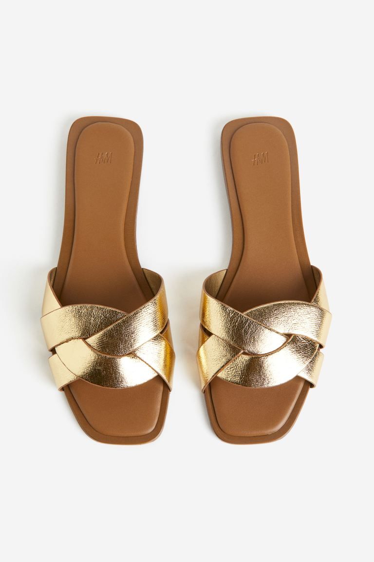 Braided Sandals - Gold-colored - Ladies | H&M US | H&M (US + CA)