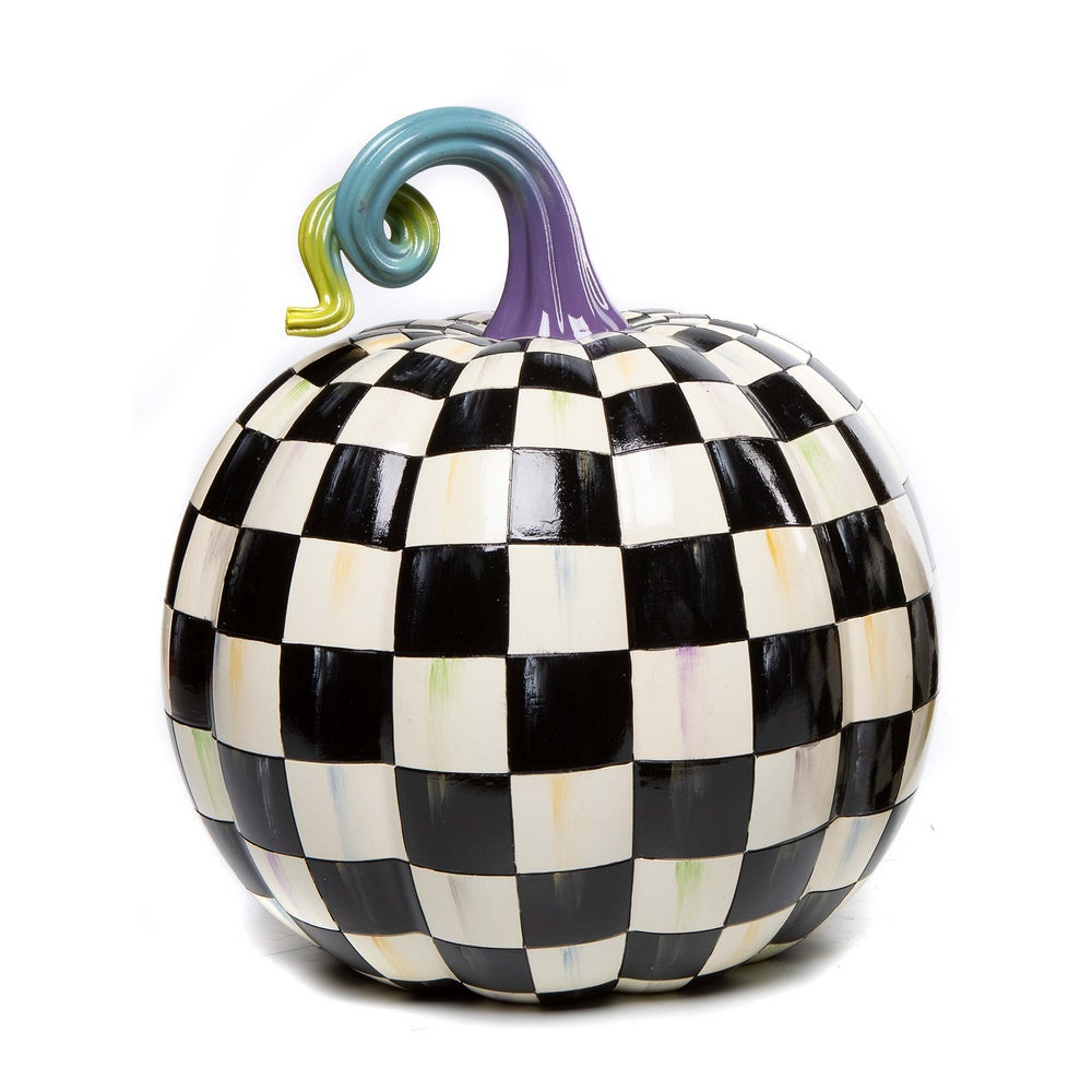 Fortune Teller Courtly Check Large Pumpkin | MacKenzie-Childs