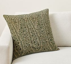 Azure Velvet Printed Pillow | Pottery Barn (US)