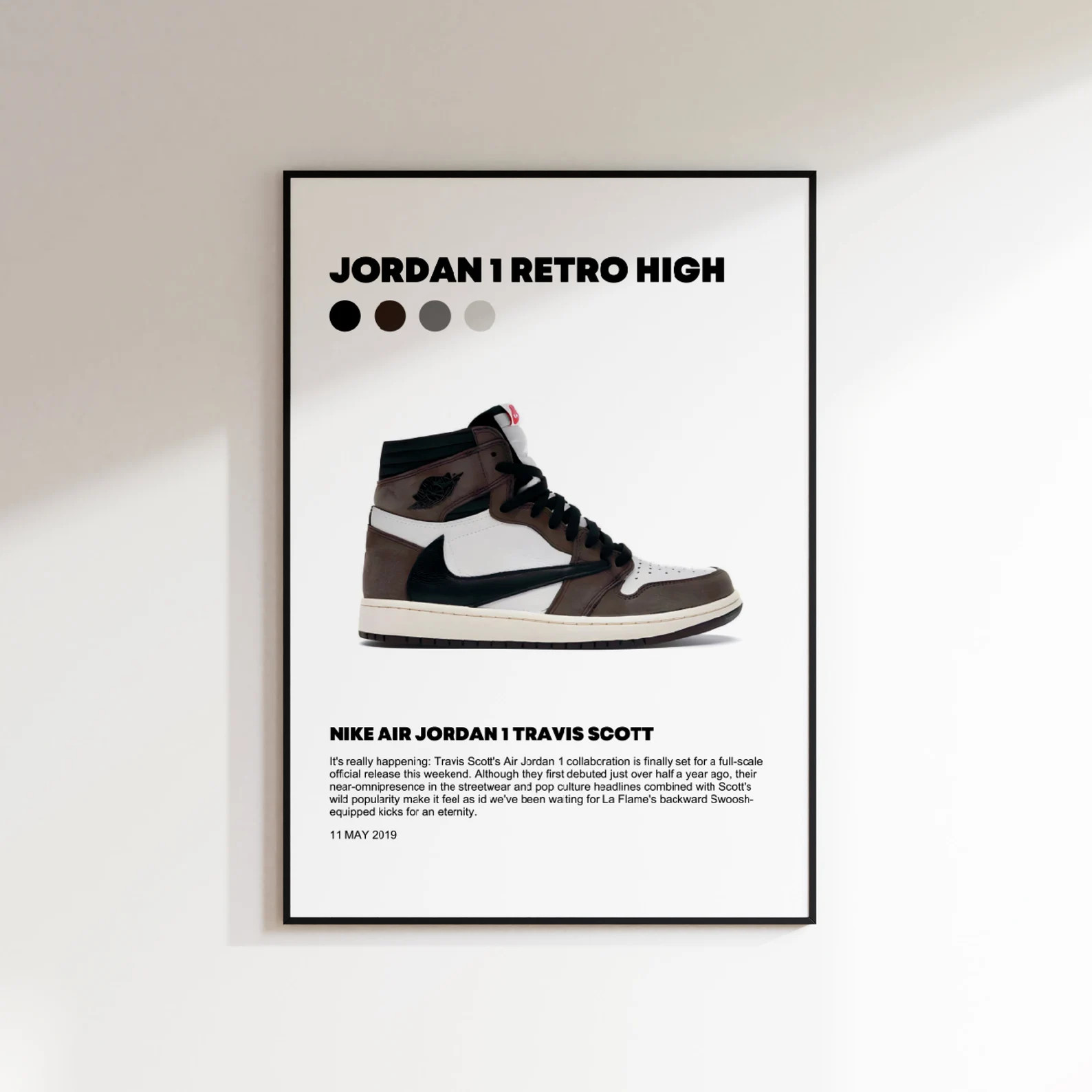 Jordan 1 Retro High Travis Scott Sneakers Nike Poster, Hypebeast Printable Wall Art, Hypebeast Sn... | Etsy (US)