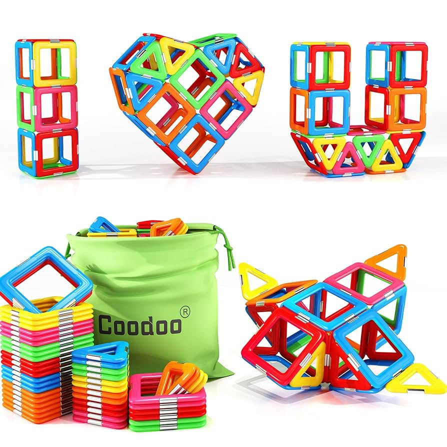 Coodoo Upgraded Magnetic Blocks Tough Tiles STEM Toys for 3+ Year Old Boys and Girls Learning by ... | Amazon (US)
