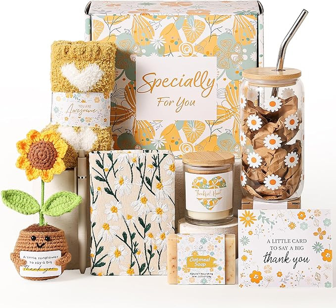 EXTALOW Thank You Gifts for Women,10PCS Teacher Appreciation Gifts,Birthday Gift Basket,Employee ... | Amazon (US)