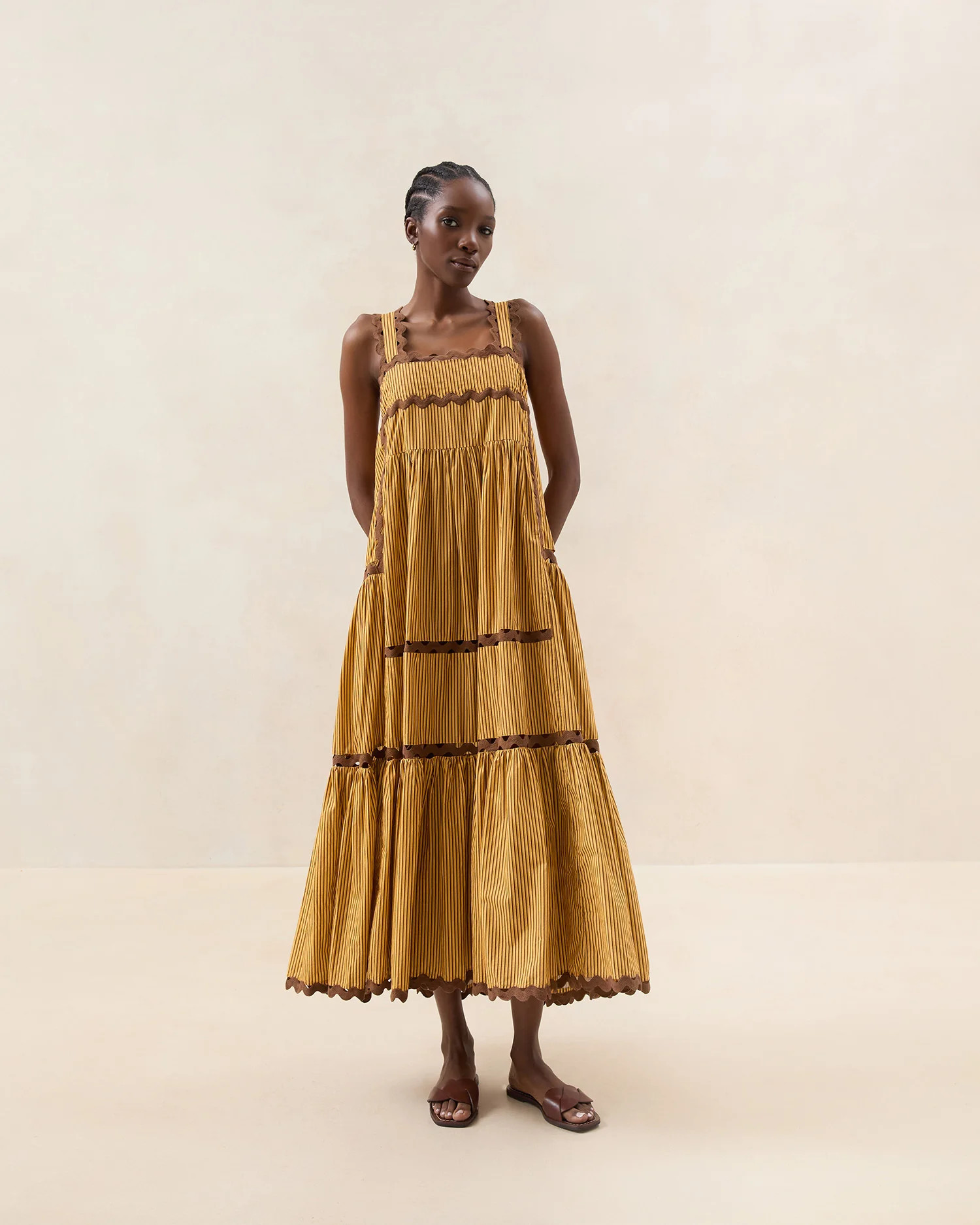 Alison Brown/Yellow Camisole Dress | Loeffler Randall