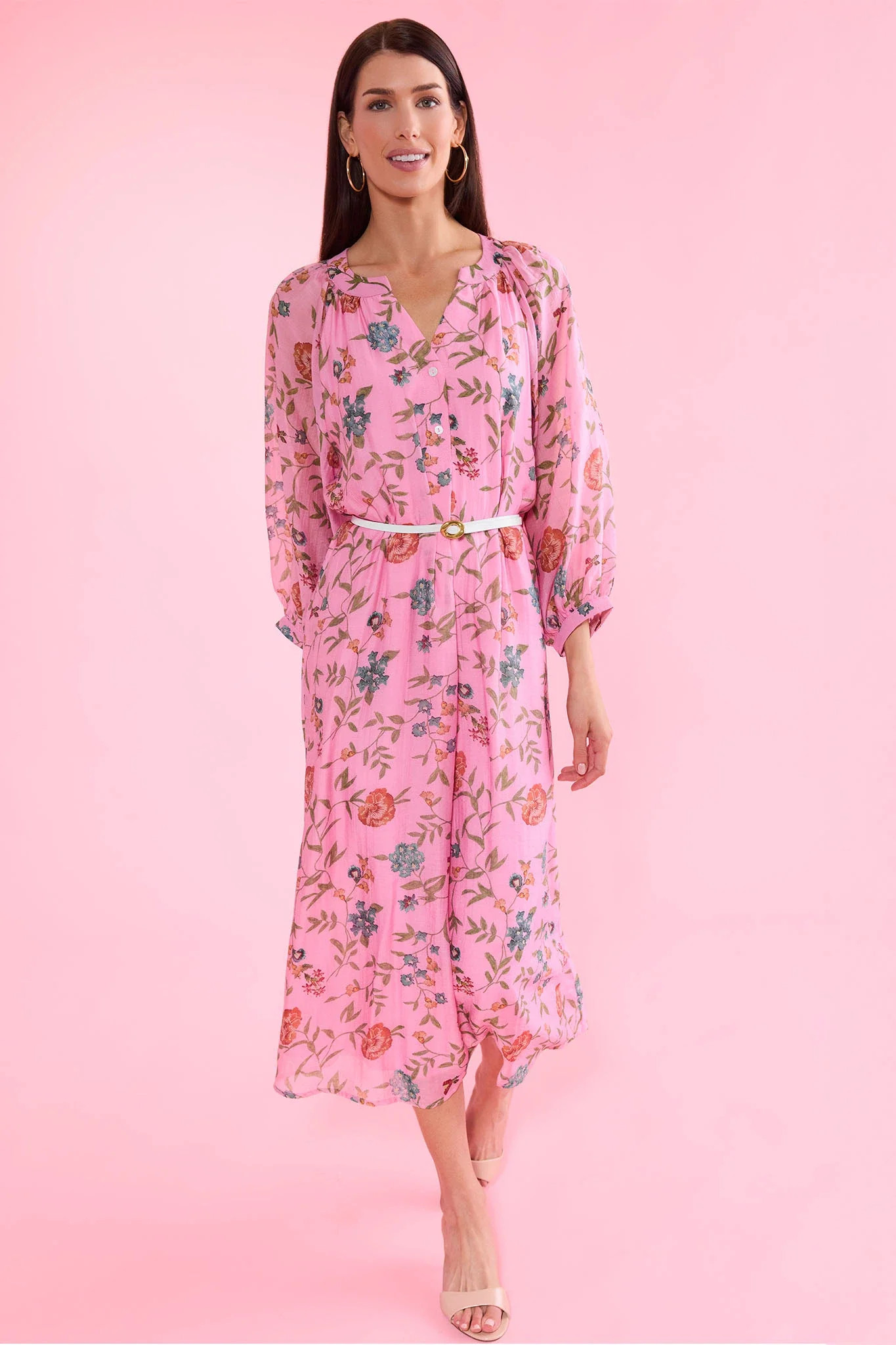 Gracen Pink Floral Maxi Dress | Avara