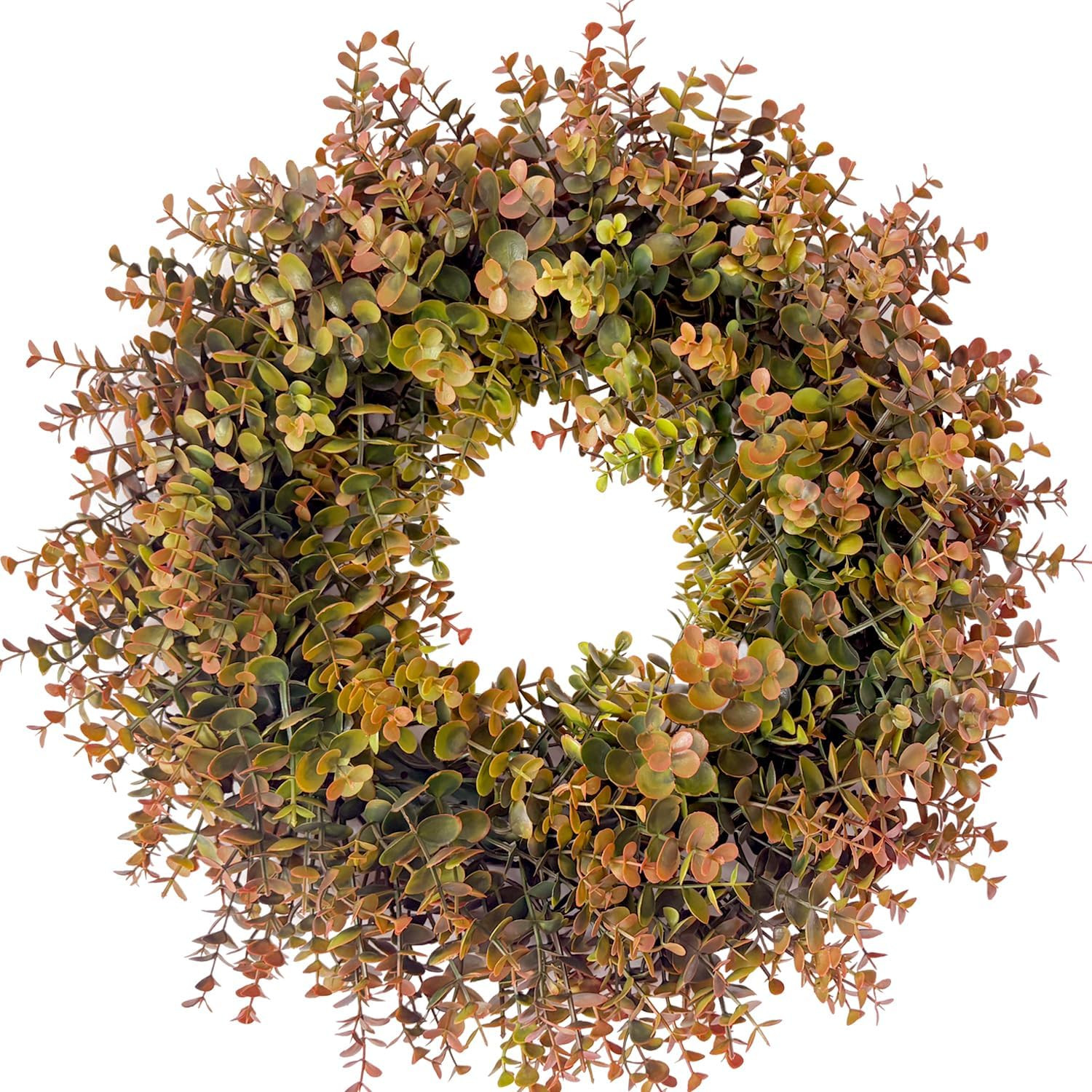 18 Inch Fall Boxwood Wreath for Front Door with Orange Leaves | Amazon (US)