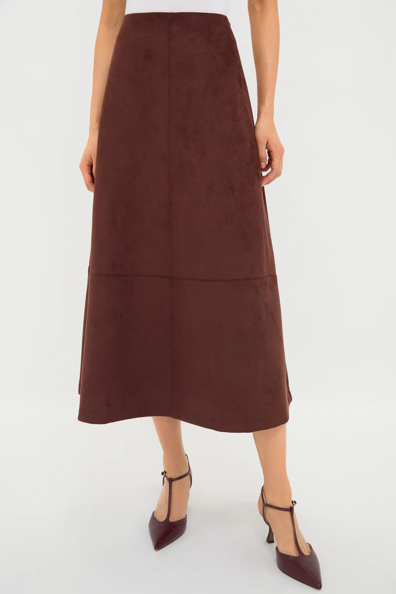 Ganache Vegan Suede Veronica Skirt | Tuckernuck (US)