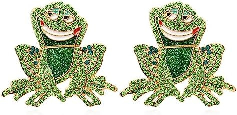 Frog Earrings for Women Vintage Rhinestone Frogs Stud Earrings Cute Funny Animal Earrings Frog Je... | Amazon (US)