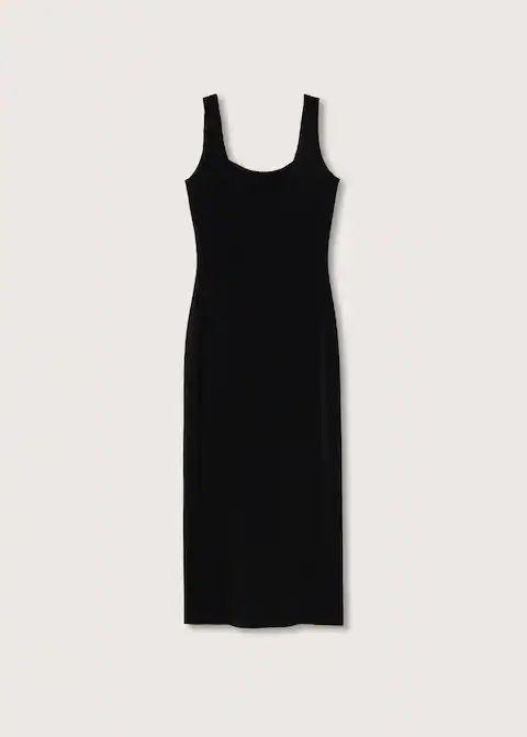 V-neckline fitted dress | MANGO (US)