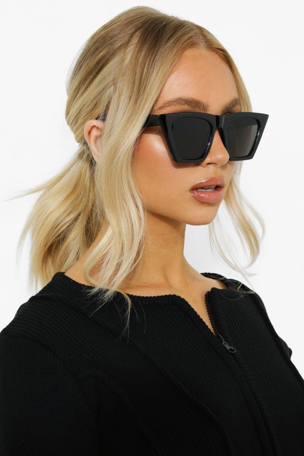 Oversized Cat Eye Tort Sunglasses | Boohoo.com (US & CA)