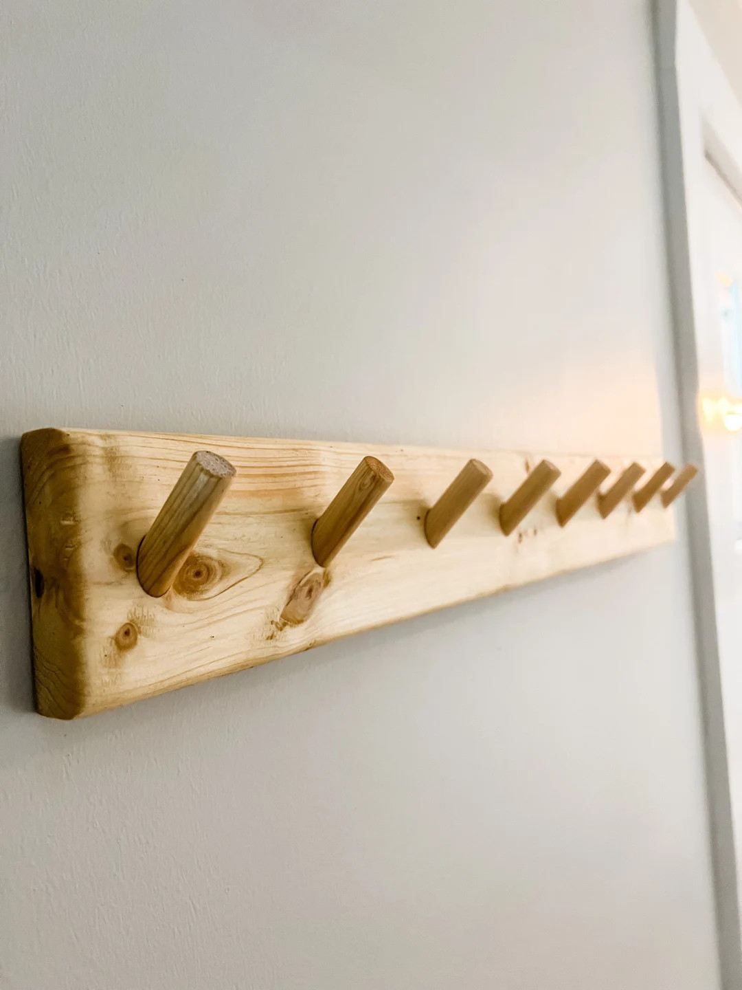 5, 8, 12 or 16 Wooden Peg Hooks, Laundry Room Storage, Coat Rack, Storage, Organization | Etsy (US)
