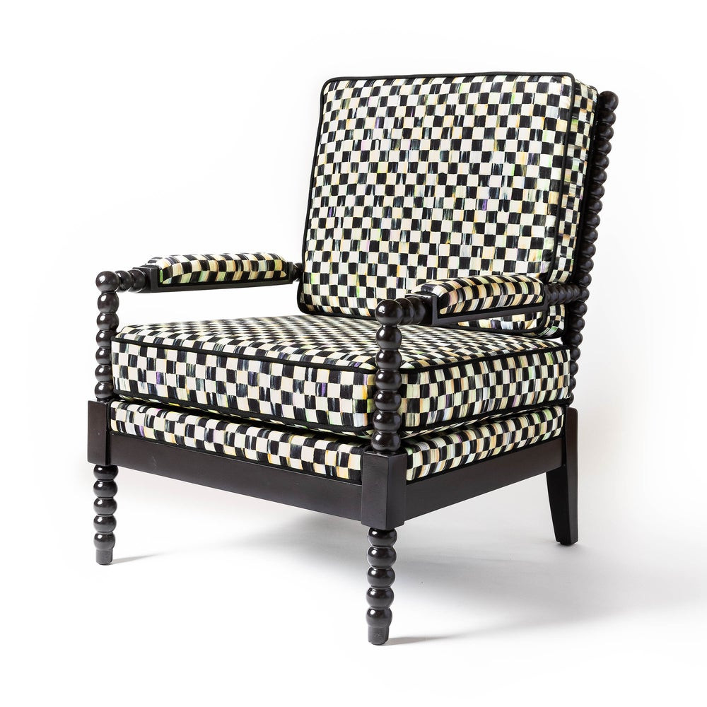Spindle Check Outdoor Chair | MacKenzie-Childs
