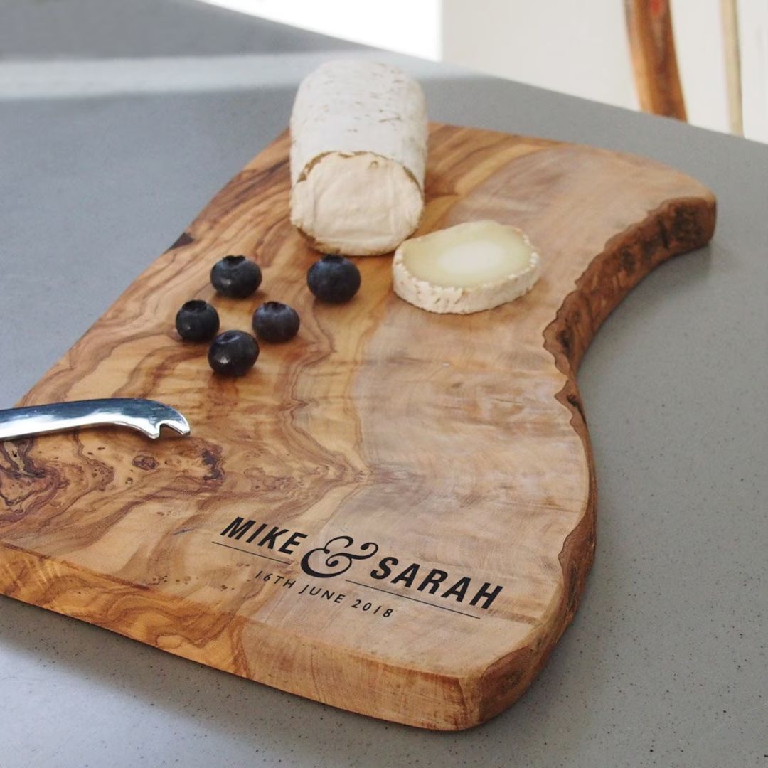 Personalised wedding present, cheese board / small chopping board | Etsy (US)