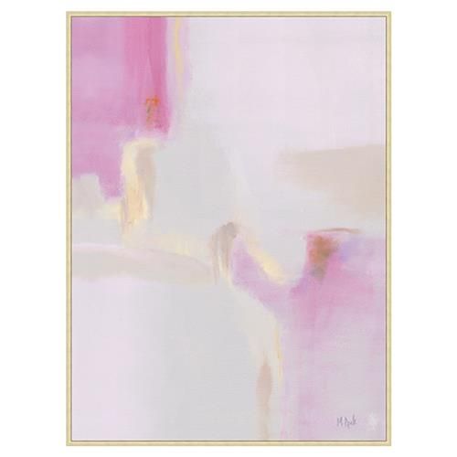 Mia Hollywood Regency Pink Abstract Painting - 59x44 | Kathy Kuo Home