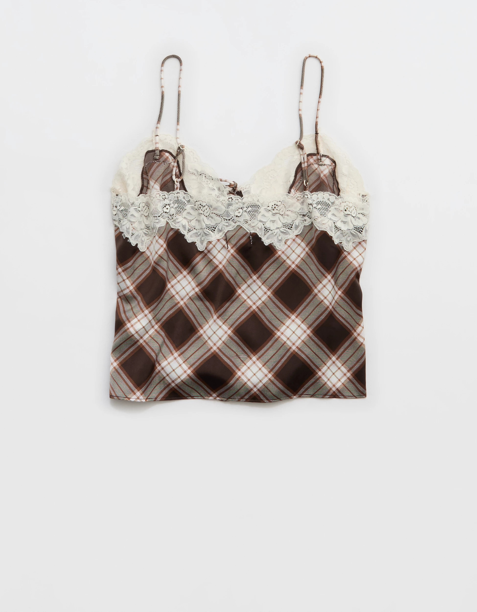 OVERSLEPT by Aerie Liquid Satin Keyhole Tank Top | Aerie